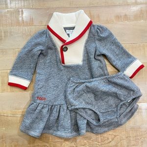 Ralph Lauren baby girl 2 piece sweater knit dress